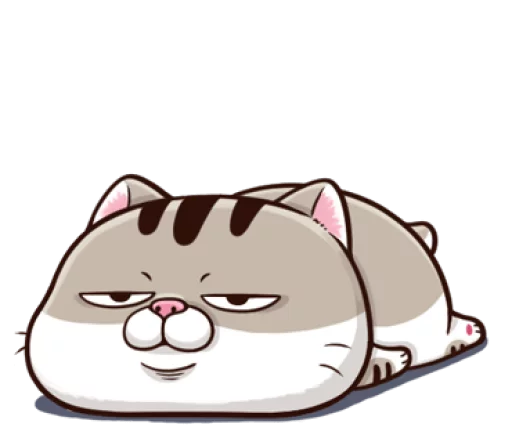 A cute little cat is so fat @bistic sticker 2