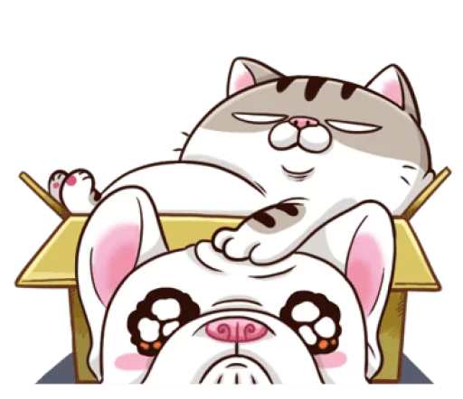 A cute little cat is so fat @bistic sticker 4