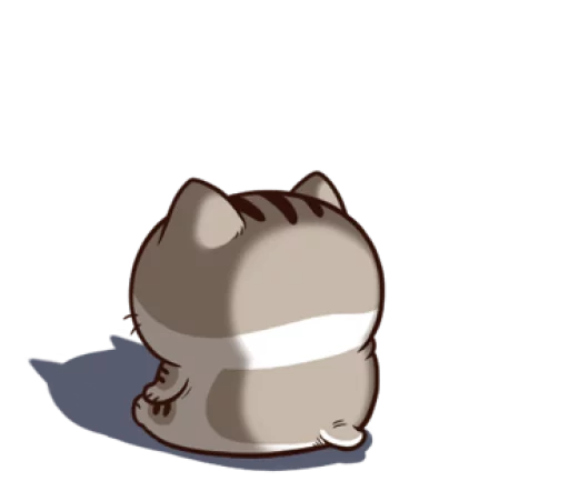 A cute little cat is so fat @bistic sticker 8