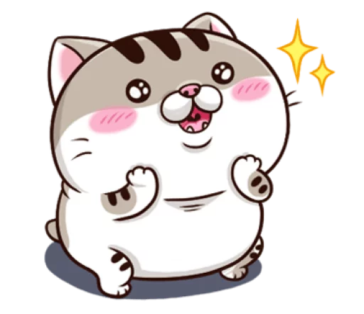 A cute little cat is so fat @bistic sticker 9