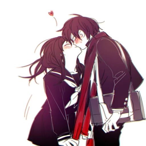 Anime love & kiss sticker 3