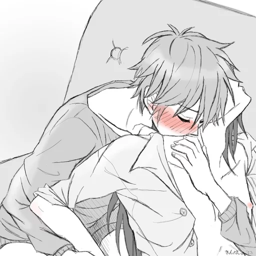 Anime love & kiss sticker 5