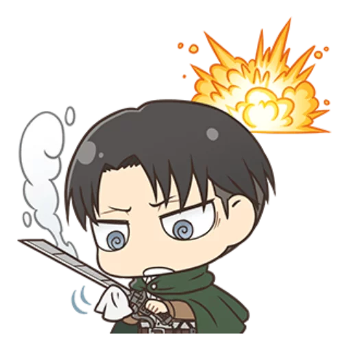 Attack on Titan Chibi Ver. @stickerscar sticker 5