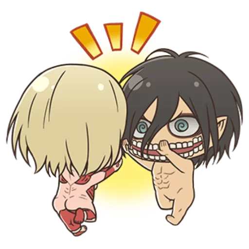 Attack on Titan Chibi Ver. @stickerscar sticker 6
