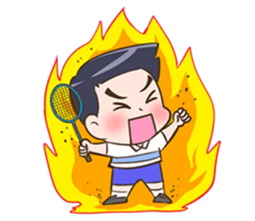 lets play badminton sticker 11
