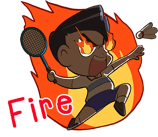 lets play badminton sticker 12