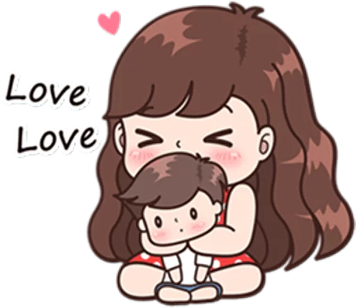 Boobib Cute Couples ( For Girl ) sticker 12