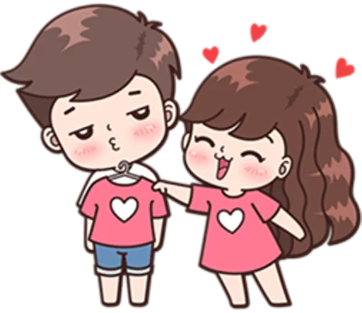 Boobib Cute Couples ( For Girl ) sticker 6