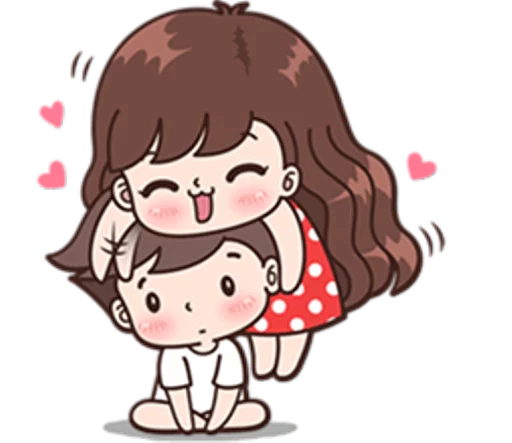 Boobib Cute Couples ( For Girl ) sticker 7