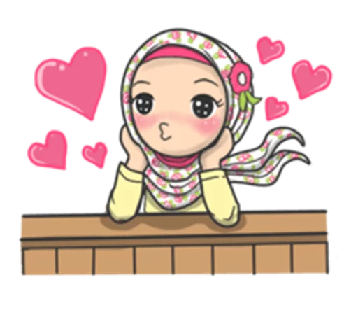 Flower Hijab sticker 11