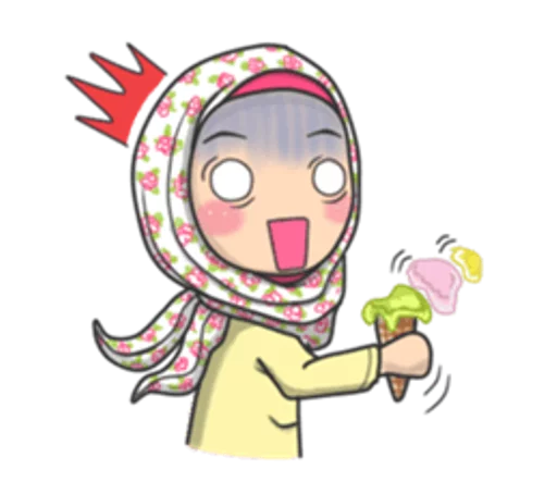 Flower Hijab sticker 12