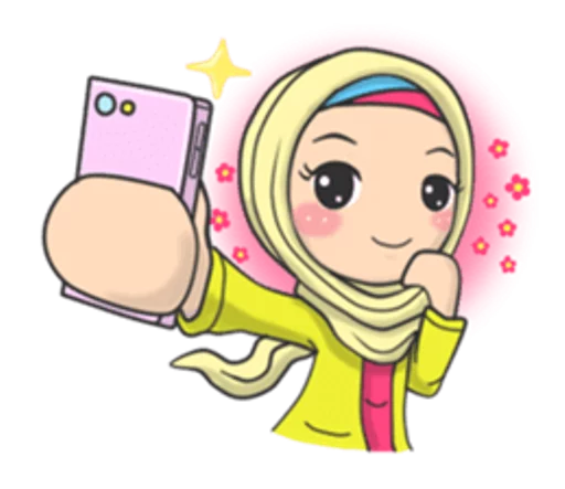 Flower Hijab sticker 4