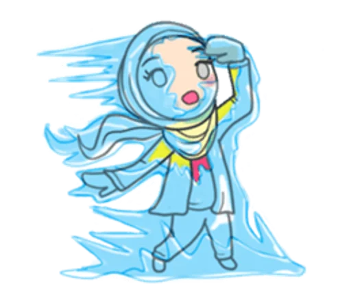 Flower Hijab sticker 5