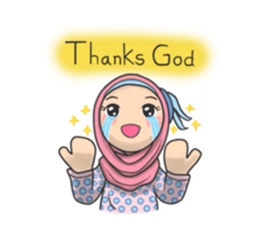 Flower Hijab sticker 7