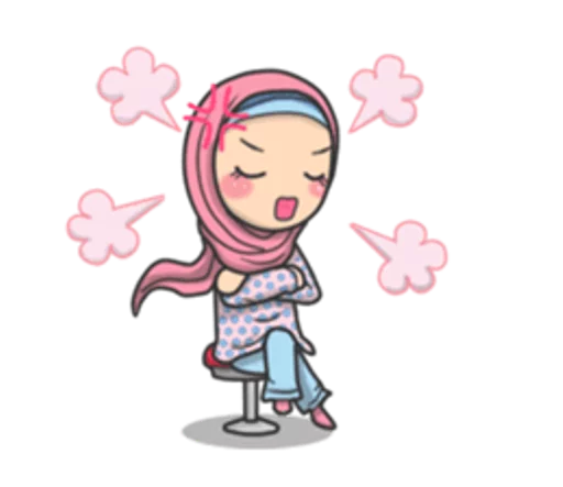 Flower Hijab sticker 8
