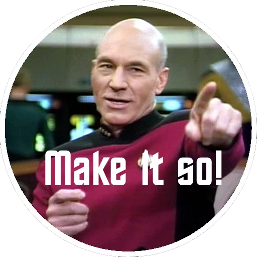 Captain Picard of the Starship Enterprise sticker 2