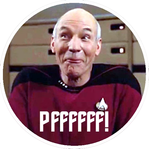 Captain Picard of the Starship Enterprise sticker 12