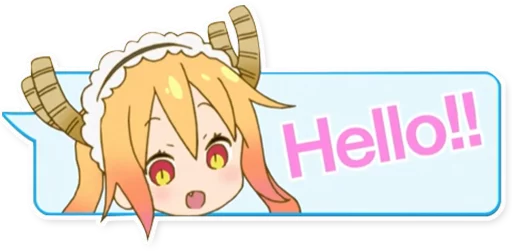 Miss Kobayashi's Dragon Maid Telegram sticker pack