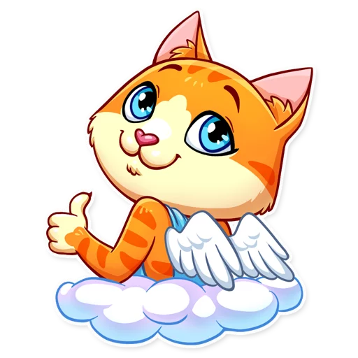 Cupid Cat sticker 3