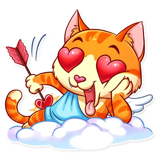 Cupid Cat sticker 7