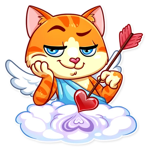 Cupid Cat sticker 8