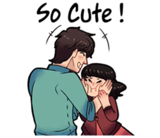 Lovely sweet and happy couple sticker 11