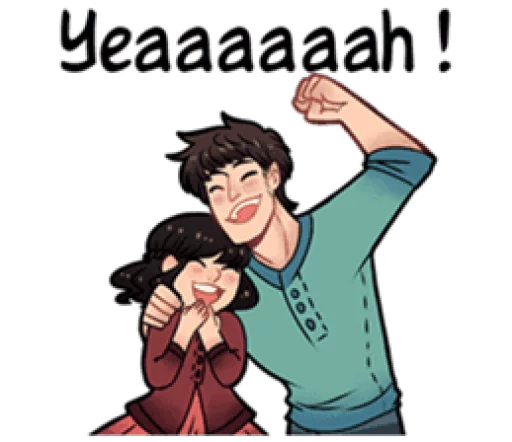 Lovely sweet and happy couple sticker 7
