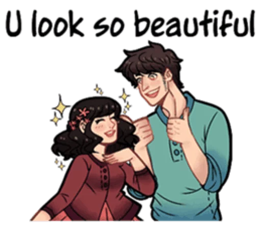 Lovely sweet and happy couple sticker 9