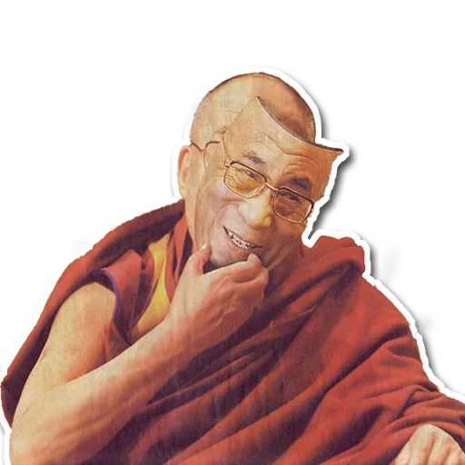 dalai lama (Old Bald Donkey) sticker 5