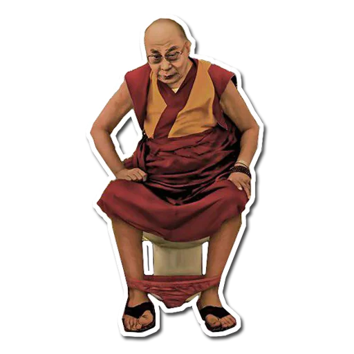 dalai lama (Old Bald Donkey) sticker 6
