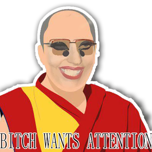 dalai lama (Old Bald Donkey) sticker 7