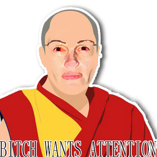 dalai lama (Old Bald Donkey) sticker 9