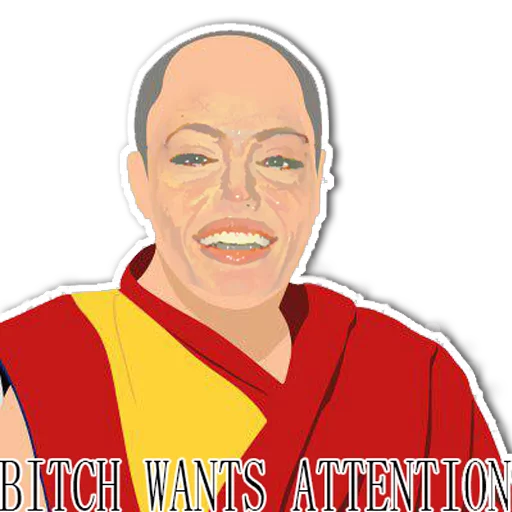 dalai lama (Old Bald Donkey) sticker 10