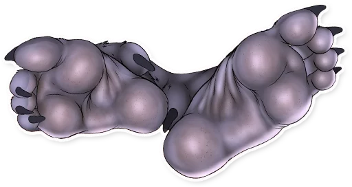 Furry paws and socks sticker 12