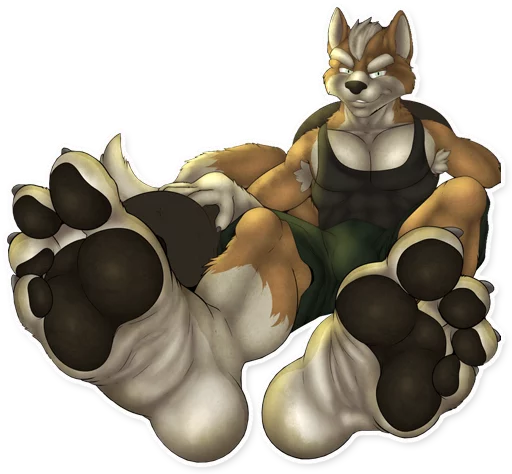 Furry paws and socks sticker 6
