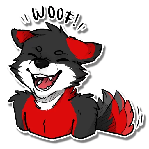 Fyrien the Fire Wolf Telegram sticker pack