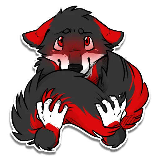 Fyrien the Fire Wolf sticker 2