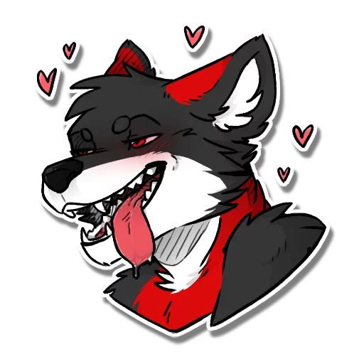Fyrien the Fire Wolf sticker 3