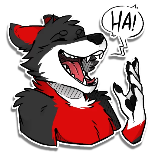 Fyrien the Fire Wolf sticker 4