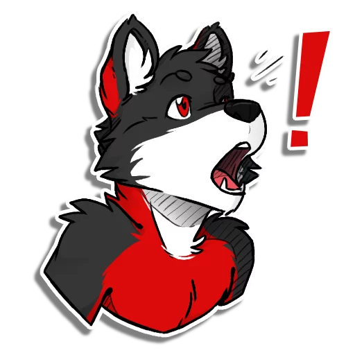 Fyrien the Fire Wolf sticker 5