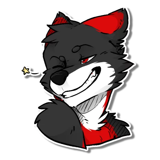 Fyrien the Fire Wolf sticker 6