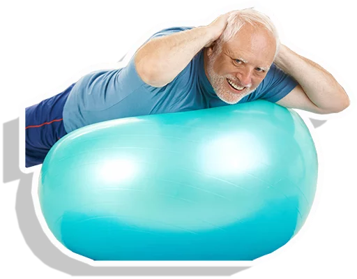 "Hide the pain" Harold with proper alpha sticker 2