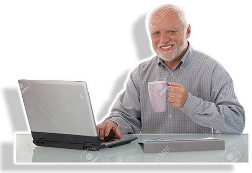 "Hide the pain" Harold with proper alpha sticker 12