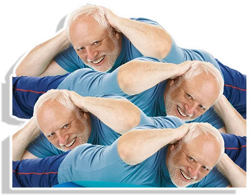"Hide the pain" Harold with proper alpha sticker 4