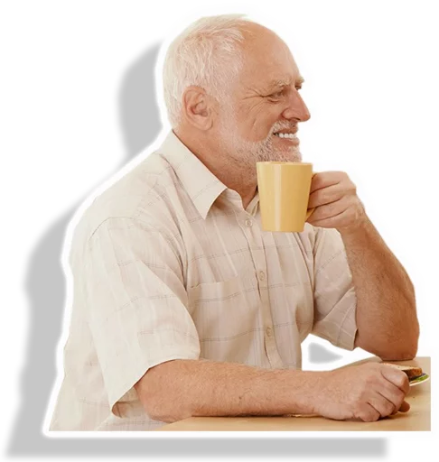 "Hide the pain" Harold with proper alpha sticker 5