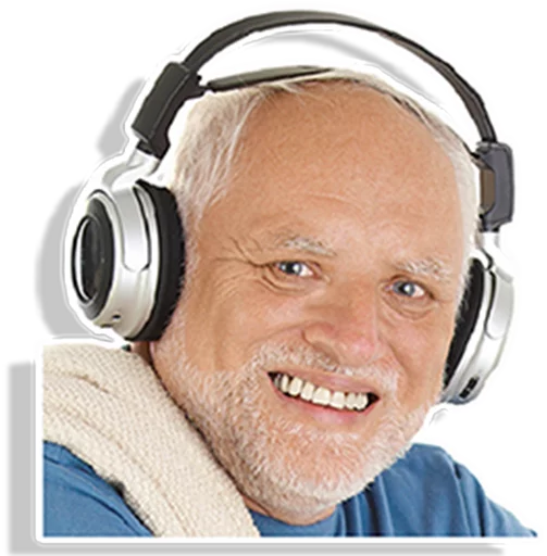 "Hide the pain" Harold with proper alpha sticker 8