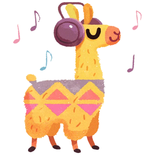 hipster llama sticker 4