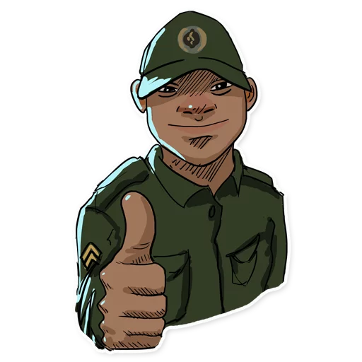 military Telegram sticker pack