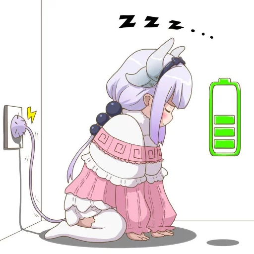Lazy kobayashi-san chi no maid dragon (Kanna edition) sticker 7