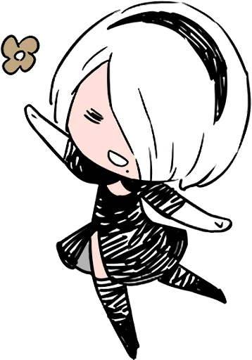 NieR:Automata 2B :: @line_stickers sticker 12